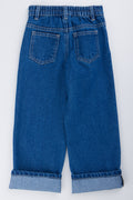 Mid Blue Wideleg Turnup Jean (2)