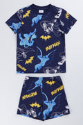 Navy Batman Short Sleeve Pyjama Set