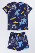 Navy Batman Short Sleeve Pyjama Set (2)