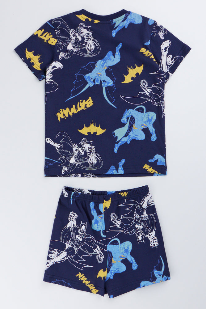 Navy Batman Short Sleeve Pyjama Set (2)