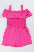 Pink Frilled Off Shoulder Jumpsuit (2)