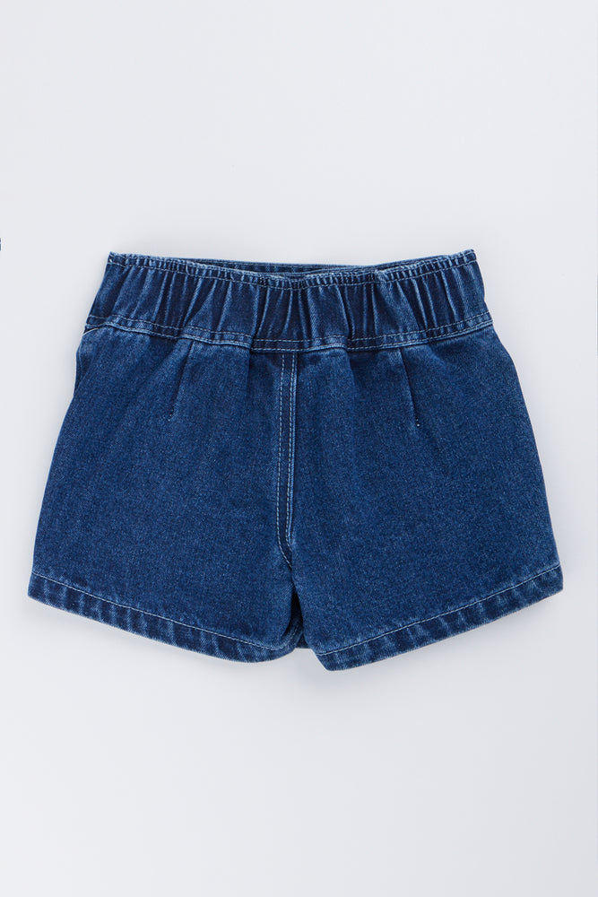 Pleated Denim Skort Dark Wash (2)
