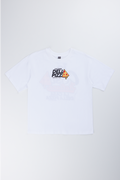 White Printed Pizza Graphic T-Shirt