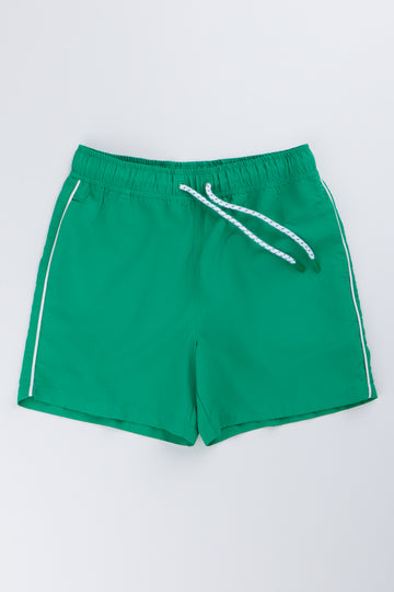 Green Nylon Swim Shorts
