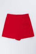 Red Bow Detail Casual Skort