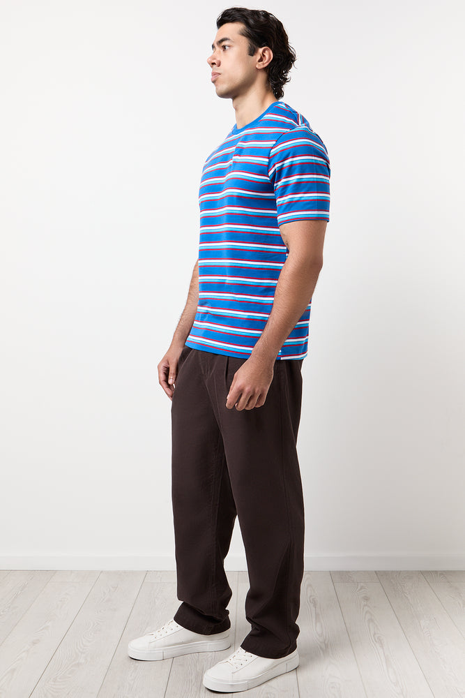 Cobalt Blue Striped Regular T-Shirt (1)