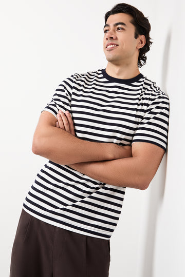 Stripe Crew Neck T-Shirt