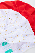 2 Pack Red & White Bow Turban (1)