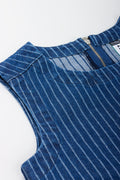 Navy Striped Denim Shell Top (1)