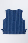 Navy Striped Denim Shell Top (2)