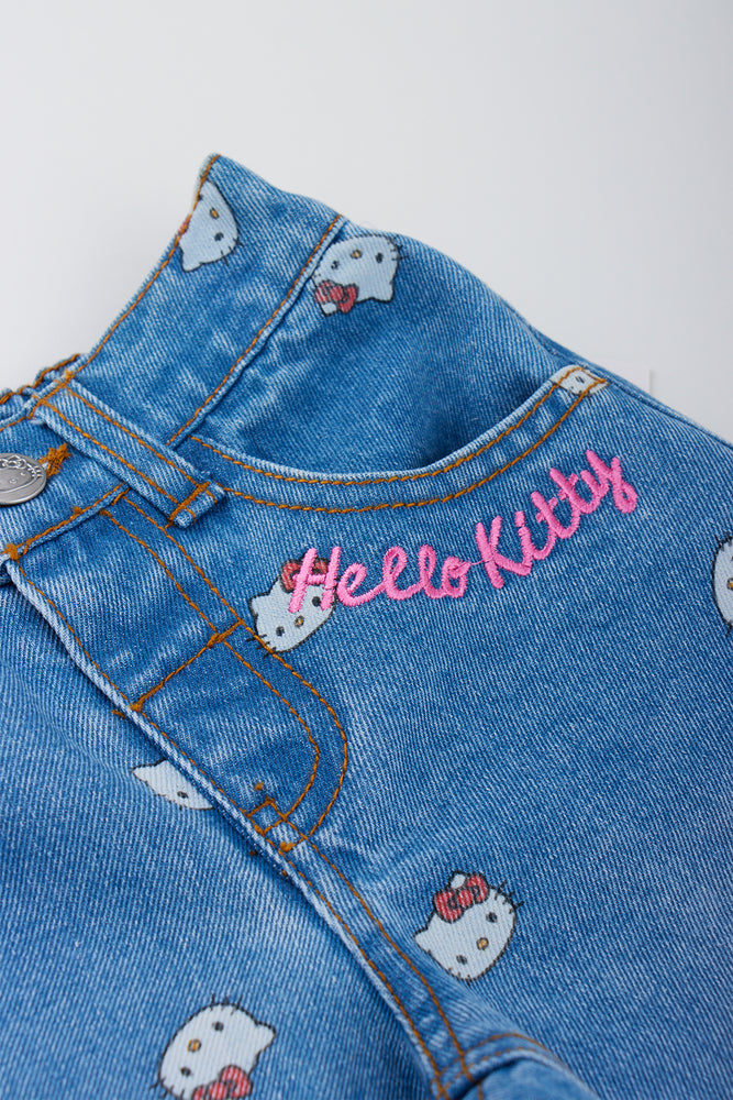 Hello Kitty Print Denim Jeans (1)