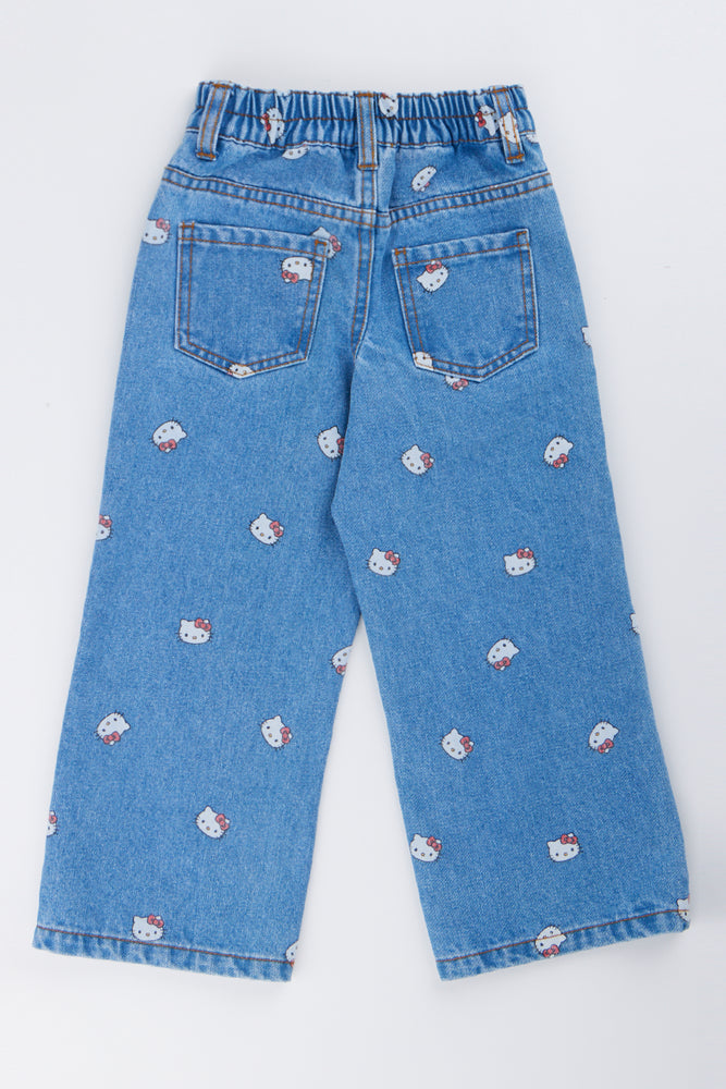 Hello Kitty Print Denim Jeans (2)