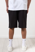 Black Unbrushed Fleece Shorts (2)