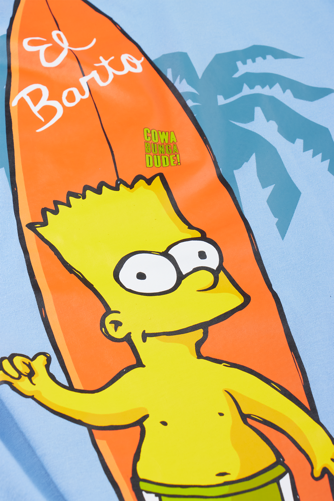 Blue Bart Simpson Graphic T-Shirt (1)