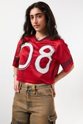 Cropped Mesh Soccer T-Shirt