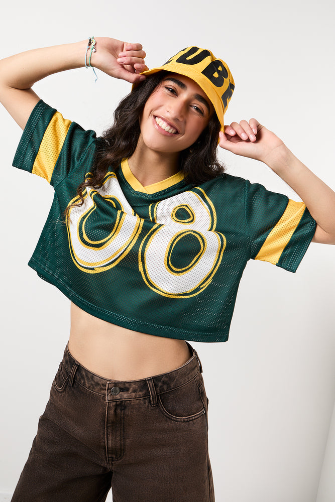 Forest Green Cropped Soccer T-Shirt