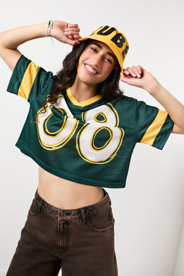 Forest Green Cropped Soccer T-Shirt