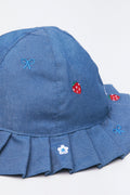 Blue Denim Pleated Hat (1)