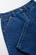 Bright Blue Baggy Denim Jeans (1)