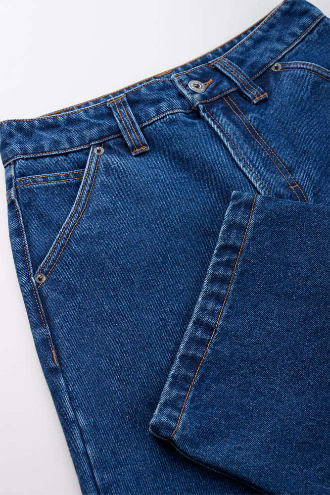 Bright Blue Baggy Denim Jeans (1)