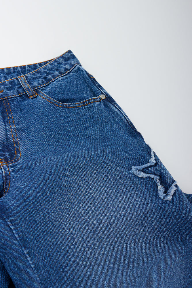 Blue Star Trim Straight Leg Jeans (1)
