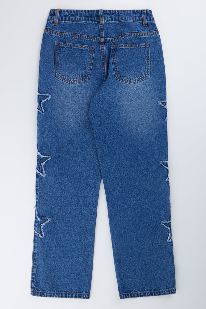 Blue Star Trim Straight Leg Jeans (2)