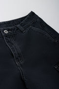 Grey Multi Pocket Denim Shorts (1)
