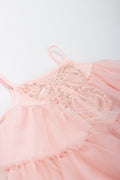 Pink Bow Trim Tulle Dress (1)