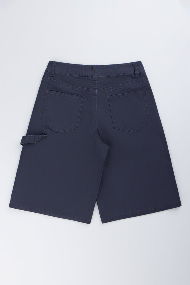 Navy Twill Carpenter Shorts (2)