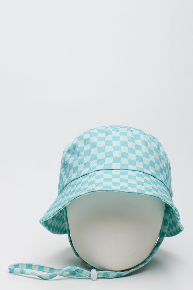 Mint Checkered Bucket Hat (1)