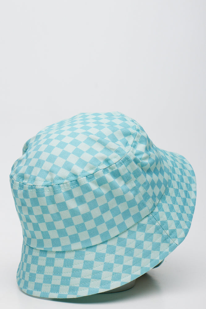 Mint Checkered Bucket Hat (3)