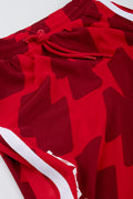 Red Nevada Patterned Sports Shorts (1)