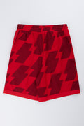 Red Nevada Patterned Sports Shorts (2)