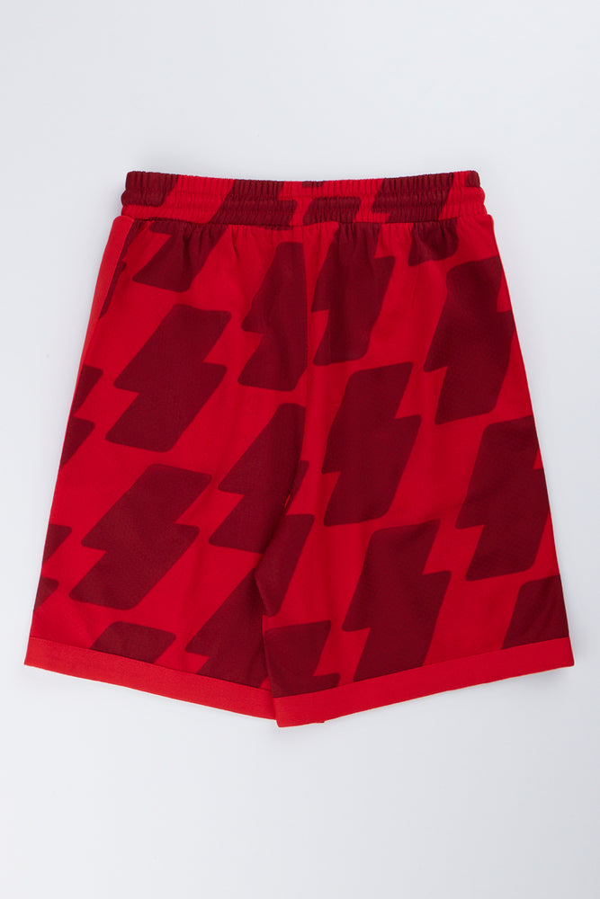 Red Nevada Patterned Sports Shorts (2)