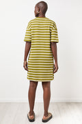 Olive Striped T-Shirt Dress (2)