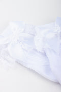 White Occasion Lace Bow Socks (1)