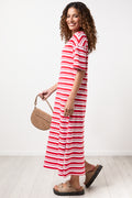Red Stripe Casual Maxi Dress (1)