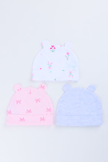 3 Pack Floral and Bow Hat