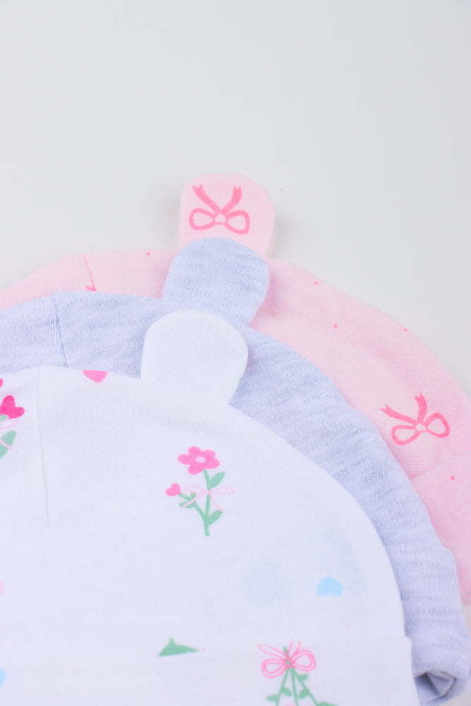 3 Pack Floral and Bow Hat (1)