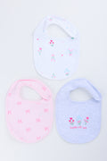 3 Pack Floral Ribbon Bibs