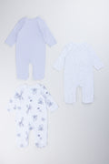 3 Pack Safari Print Sleepsuits (2)