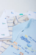 3 Pack Racecar Print Sleepsuits (1)