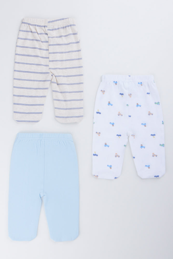 3 Pack Footed Pants (2)
