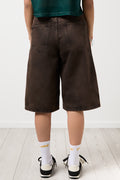 Rust Brown Denim Short Jeans (2)