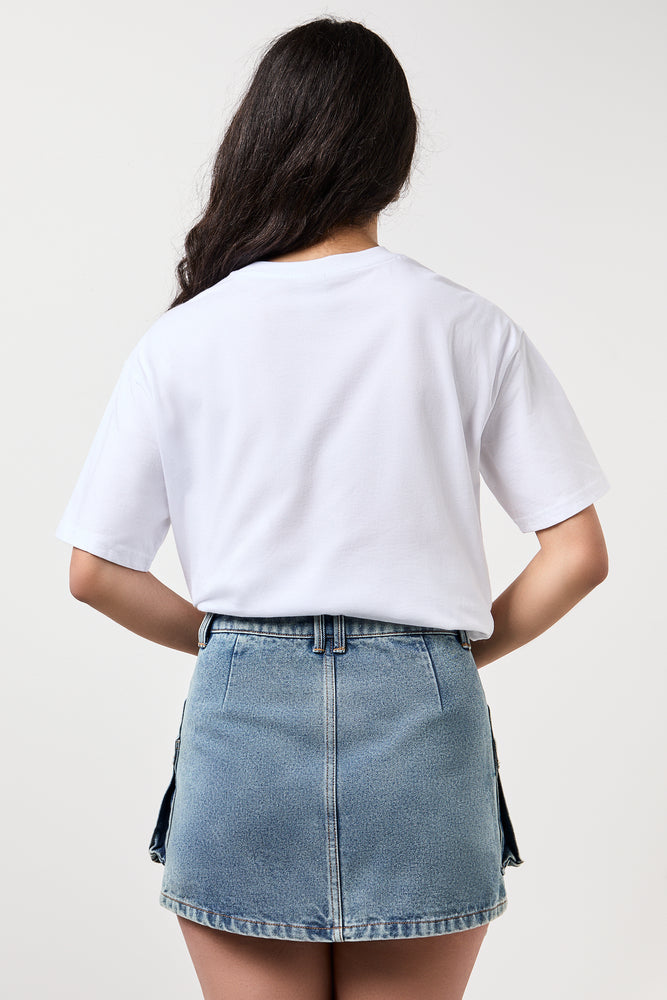 Blue Utility Denim Skirt (2)