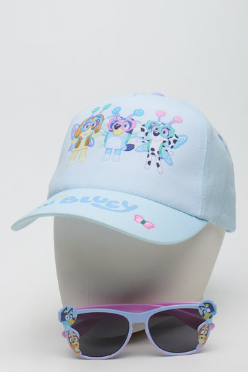 Bluey Character Print Peak Cap Set
