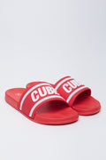 Bright Red Logo Slides