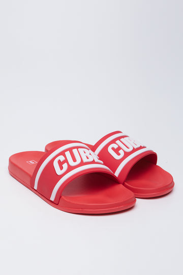 Bright Red Logo Slides