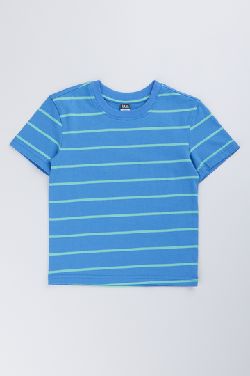 Blue Striped Short Sleeve T-Shirt