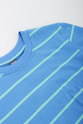 Blue Striped Short Sleeve T-Shirt (1)